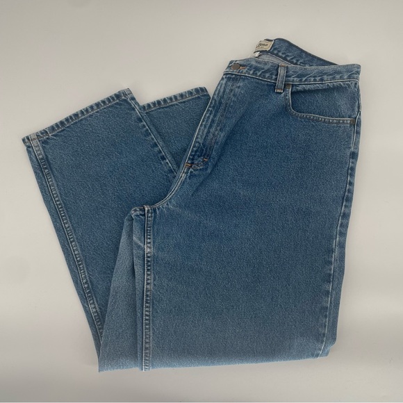 L.L. Bean Denim - Vintage L.L. Bean 80s 90s High Rise Mom Jeans Relaxed Fit Light Wash